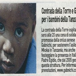 Contrada della Torre e Gabnichi per i bambini della Tanzania