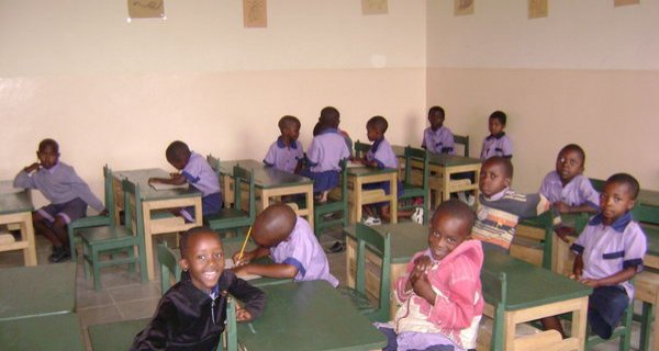 Una delle classi dell'asilo